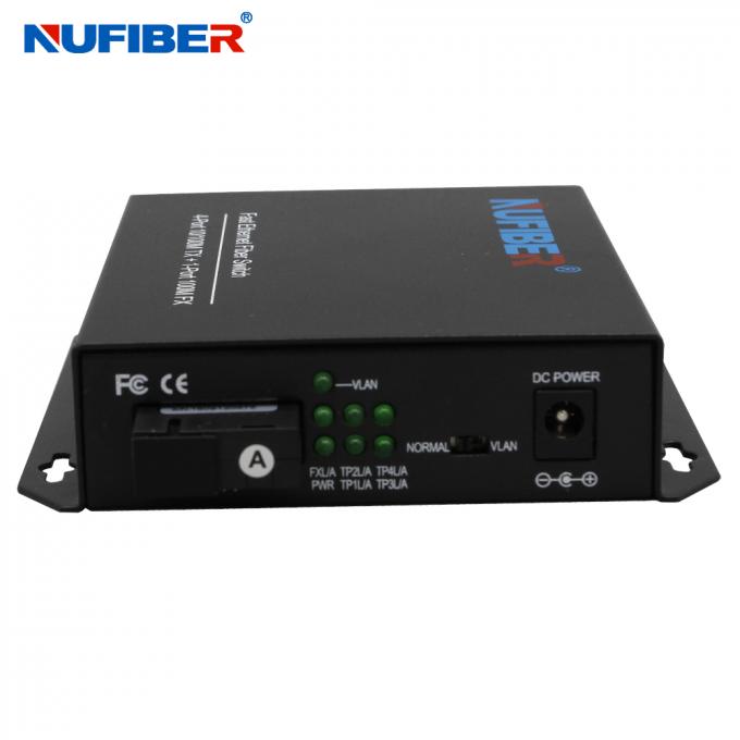 4*10/100Base-Tx to 1*100Base-Fx SM BiDi SC 1310nm/1550nm 20km optical fiber ethernet switch