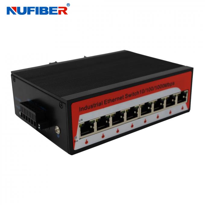 8-port 1000MBase-T UTP POE Ethernet industrial switch Din rail for IP Cameras