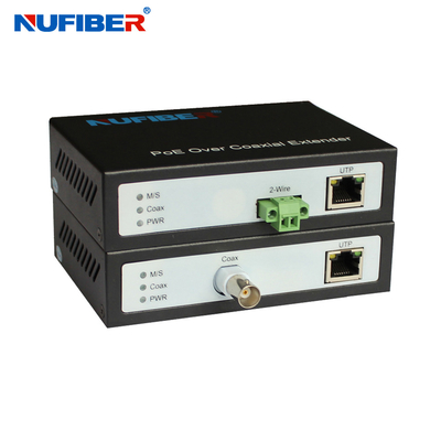 10M 100M POE EOC 2 Wire Ethernet over Coaxial Extender For Elevator CCTV