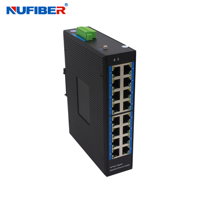 Outdoor Industrial POE Ethernet Switch 10/100Mbps 16 Ports POE Network Switch DC48V Power Supply
