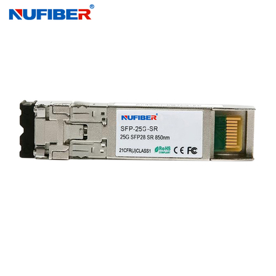 25G Ethernet Optical Transceiver SFP28 100m 850nm LC DDM For Wireless Network