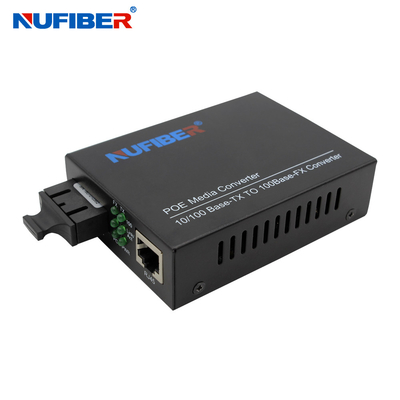 100M Single Port Singlemode Dual Fiber POE Media Converter For IP Camera