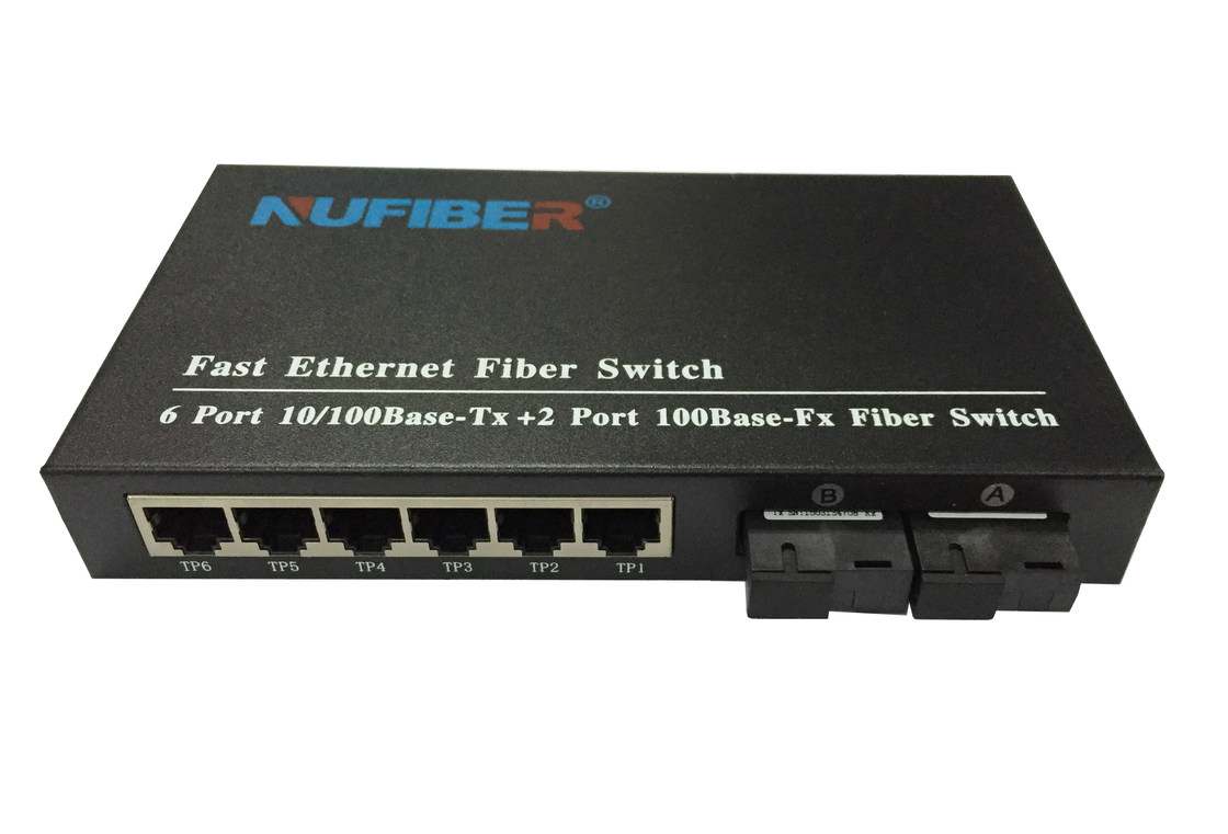 100M 6 port Fiber Optic Switch SFP switch