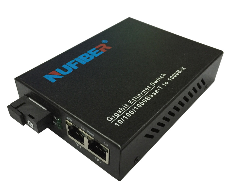 1000M 1 fiber ports with 2 RJ45 ports Gigabit Fiber Optic Switch