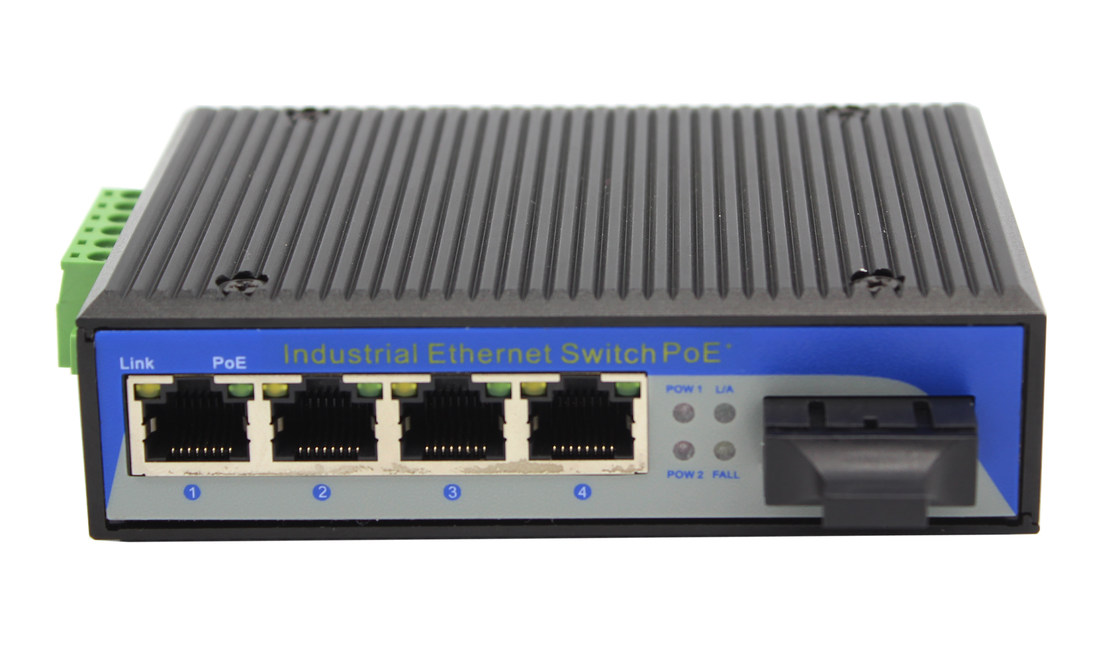 DINRail 10/100M 4 ports Industrial Fiber Media Converter