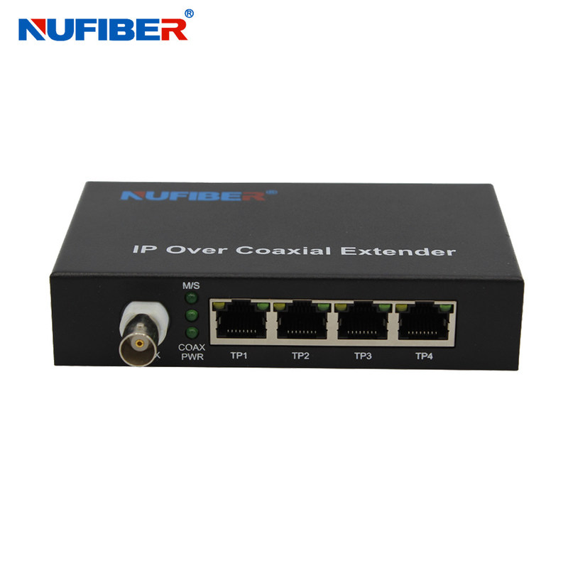 10/100M 1 BNC port 4 RJ45 ports over Coaxial Extender 2km