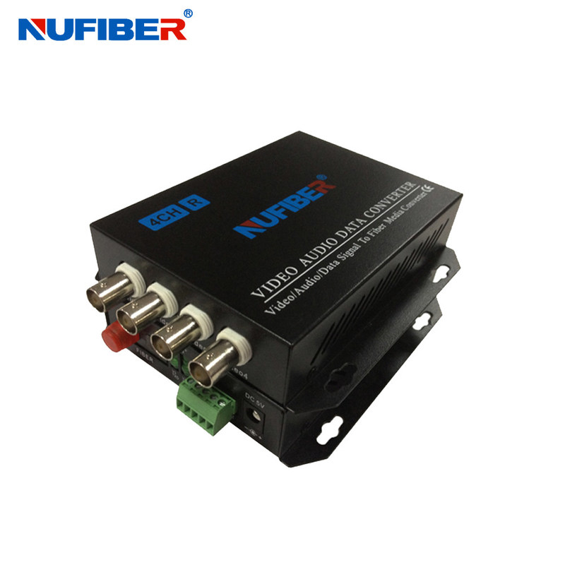 Fiber Coaxial Video Converter 4BNC 1 Fiber Video Transmitter and