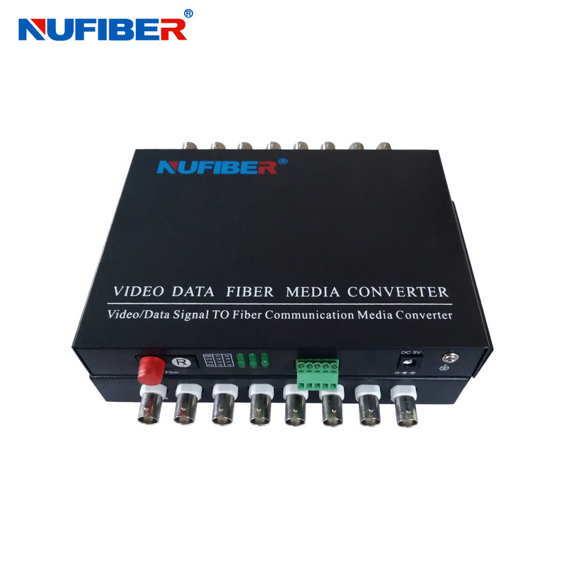 Fiber Coaxial Video Converter 8bnc 1 Fiber Video Transmitter And Receiver For Cctv