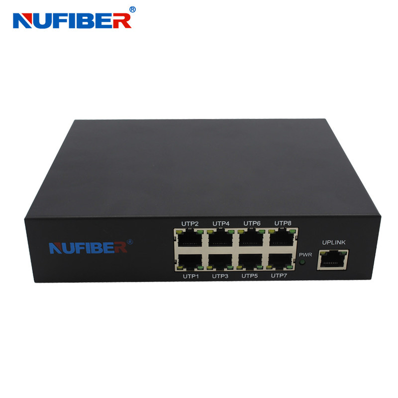 10/100M 24V Passive POE Switch with 8 POE ports 1 Uplink port, maxmium