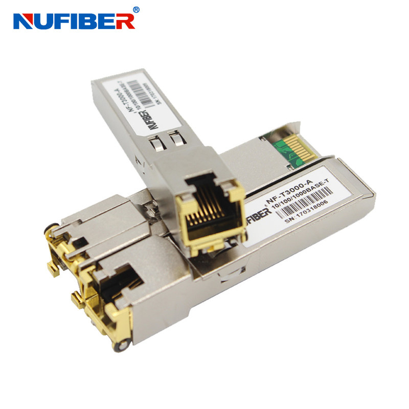 1.25Gb/s GLCT 10/100/1000M Copper SFP Transceiver 100m