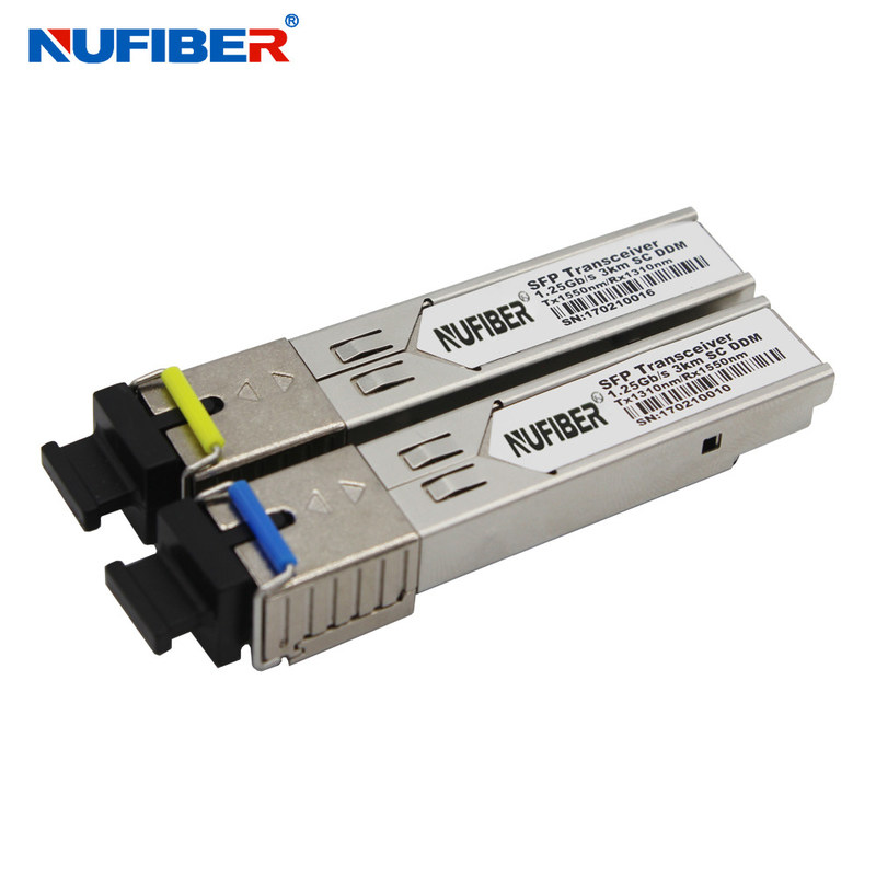 1.25Gb/s SFP Transceiver single fiber singlemode 3km 1310nm/1550nm SC DDM