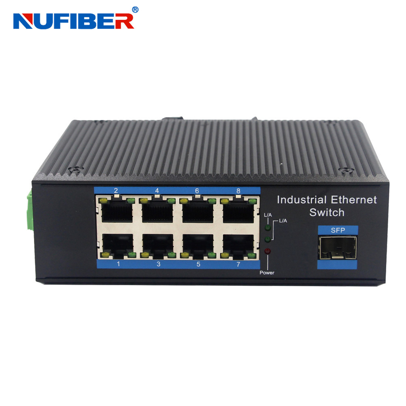 IP40 8 Port Poe Switch Unmanaged With SFP Slot Excellent Heat Elimination