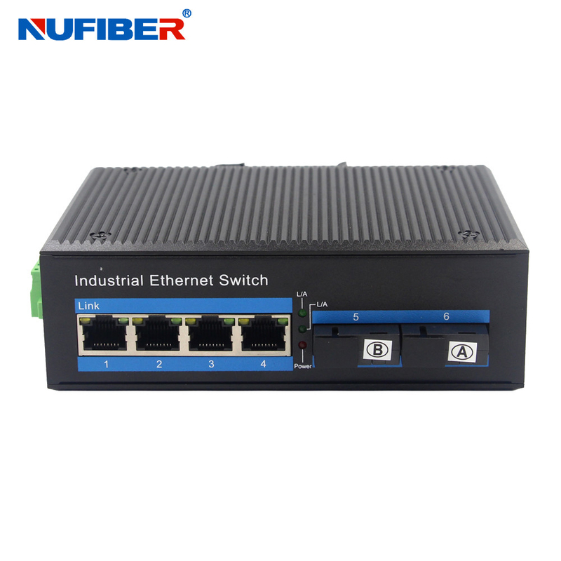 Single Mode 1310nm Ethernet Fiber Switch 4 Port Fiber Media Converter