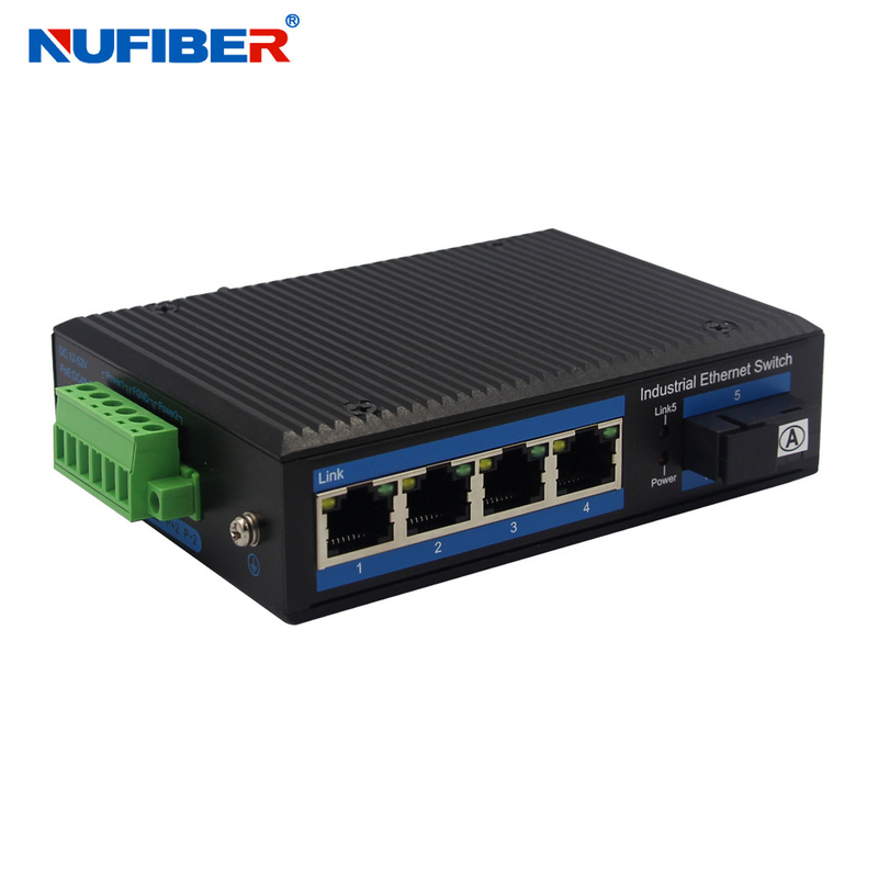 IP40 Protection 100M Unmanaged Industrial Switch With SM Duplex SC 20km 1310nm