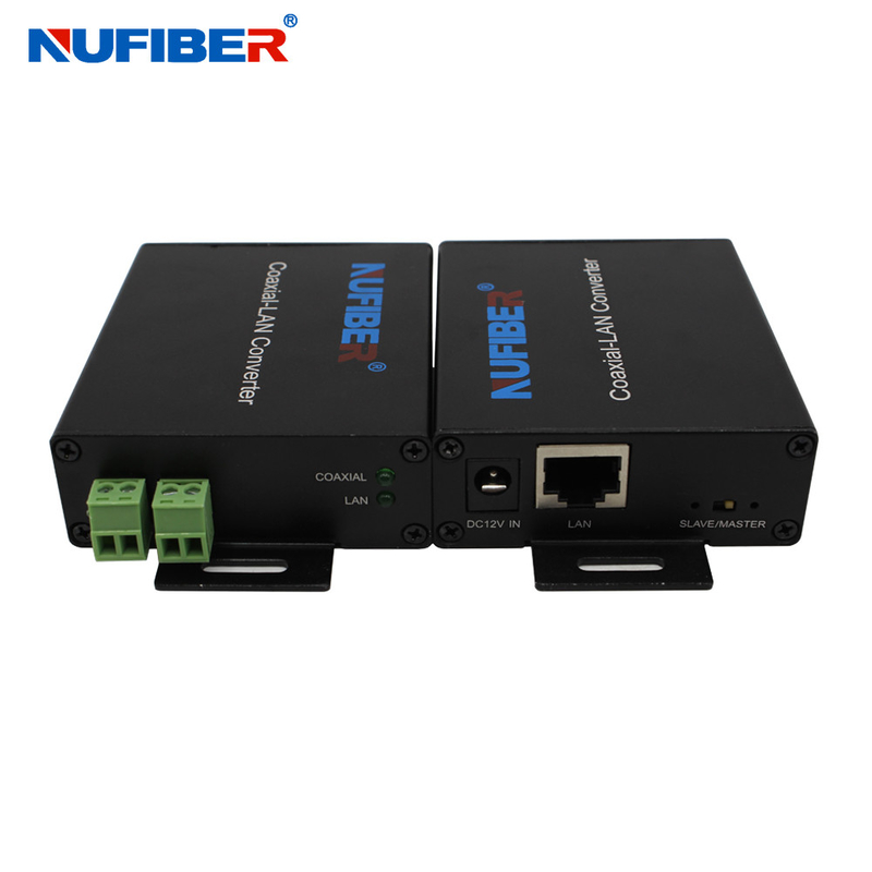 DC12V Ethernet Over Coax Extender 0 - 2km For IP Camera