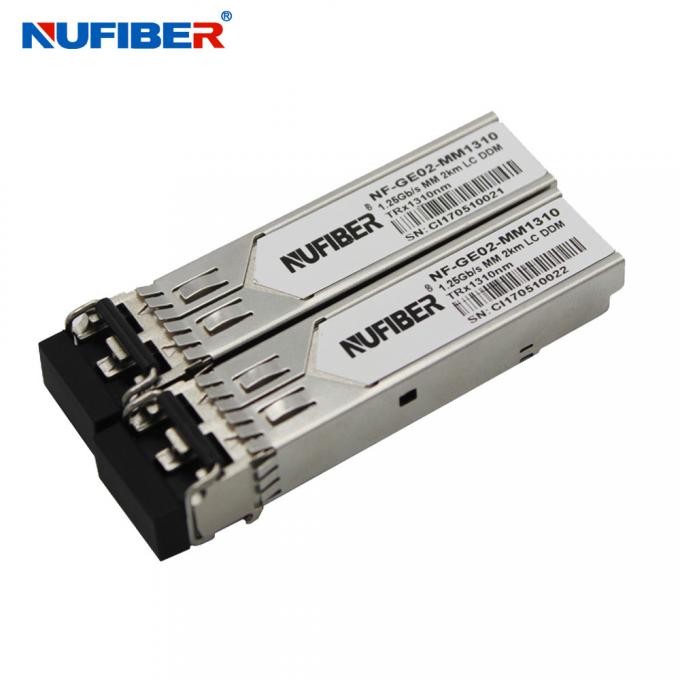 1.25Gb/s SFP Transceiver dual fiber multimode 550m 850nm LC DDM