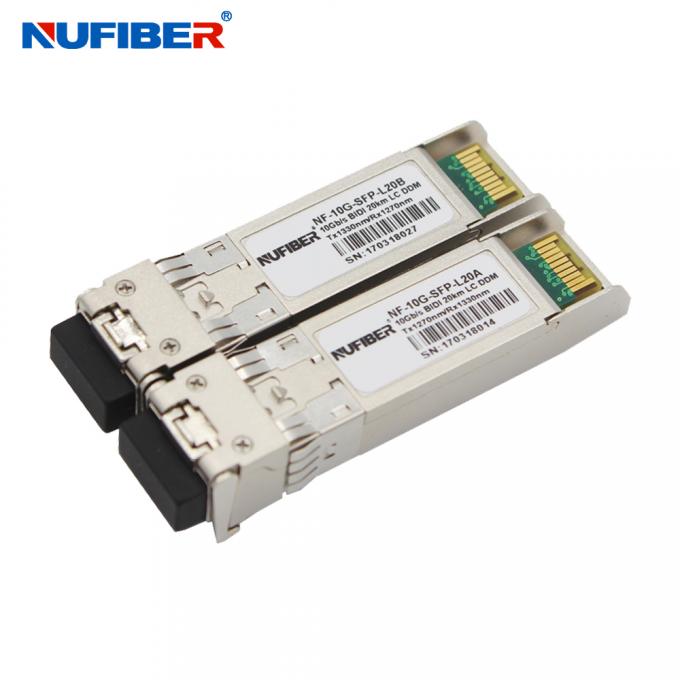 80km 1550nm 10G SFP+ Transceiver Single Mode Duplex LC Fiber Type