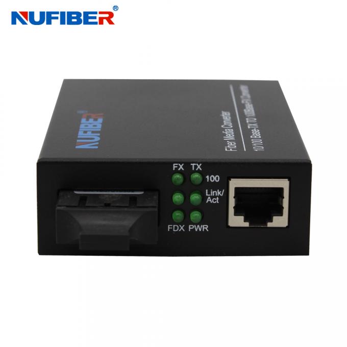 CE Fiber Media Converter Single Mode , Tx To Fx Media Converter
