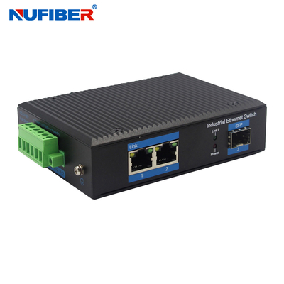 10 / 100 / 1000M 2 Port POE Ethernet Switch , Industrial SFP Media Converter RJ45