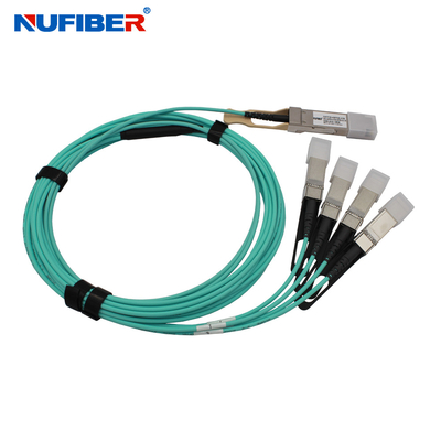 Customized 10G 25G 100G AOC Active Optical Cable 1M 7M 100G Qsf28 To 4Sfp28