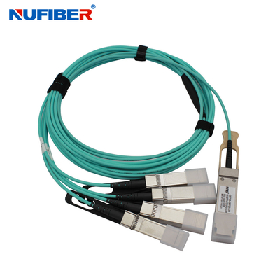 Customized 10G 25G 100G AOC Active Optical Cable 1M 7M 100G Qsf28 To 4Sfp28