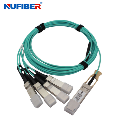 High Quality 100G QSFP28 AOC Cable 10m 33ft Active Optical QSFP28 to 4x SFP28