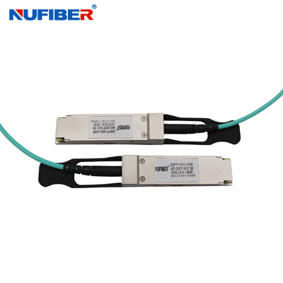 1 To 1 Module Connect 40Gb QSFP+ AOC Cable For Cisco Huawei H3C ZTE Mikrotik