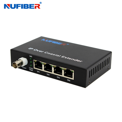 10 / 100m 4 IP Over Coaxial Extender 4 UTP To BNC Converter 2km Power Supply 12V