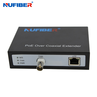 EOC Converter Iron Case 10 / 100M POE Over Coaxial Extender 300m For CCTV Installations
