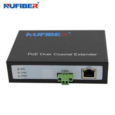 10 / 100Mbps POE Ethernet Over Twisted Pair Converter IP Over 2 Wire Extender 52V