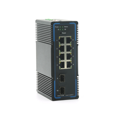 Industrial Ethernet Managed Switch 8x10 / 100 / 1000base-T 2x1000base-X SFP+