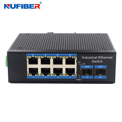 Industrial Ethernet Unmanaged Switch 8x10 / 100 / 1000base-T SFP Port