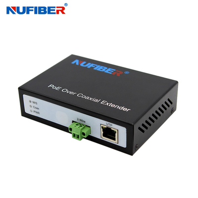POE IP Over 2 Wire Ethernet Over Coaxial Extender 300m DC52V For Hikvision Camera