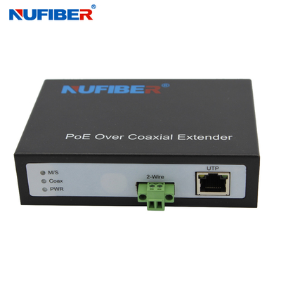POE IP Over 2 Wire Ethernet Over Coaxial Extender 300m DC52V For Hikvision Camera