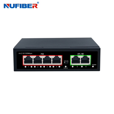 10 / 100M OEM / ODM 4 8 16 24 Port Ethernet Fiber Switch POE Gigabit With 2 SFP Ports