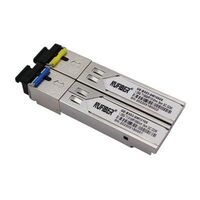 1.25G 3KM Gigabit SFP Transceiver 1310nm / 1550nm WDM Module SC DDM