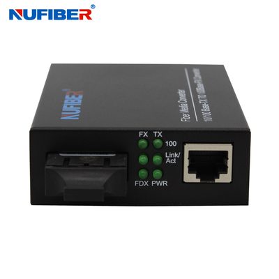 Fiber 10/100M Tx Fx Media Converter , 1310nm 20km Ethernet Optical Converter