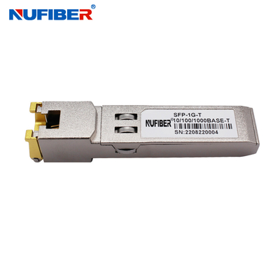 10 / 100 / 1000BASE-T Copper SFP Transceiver RJ45 100m Module