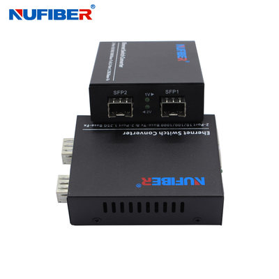 DC5V Gigabit Fiber Ethernet Switch , 2 Port SFP Ethernet Switch