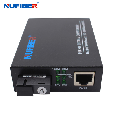 1000Base Fiber Optic Media Converter Gigabit WDM 1490nm 1550nm 20km For CCTV