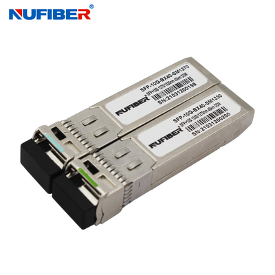 40km WDM 10G SFP+ Transceiver 1270nm 1330nm Simplex LC Support DOM