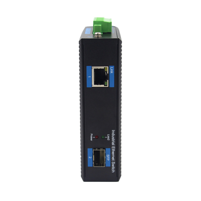 Unmanaged Industrial SFP Converter Gigabit SFP to RJ45 Converter 48V POE Media Converter