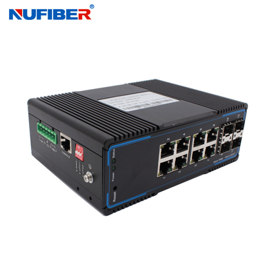 Industrial Ethernet 4*1000M Managed SFP Switch 24V Power Supply