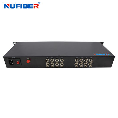 CCTV 16CH HD 1080P Optical Video Converter Single Fiber Single Mode 1310 / 1550nm FC