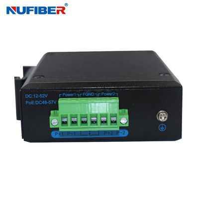 Industrial POE SFP Ethernet Switch 4x10/100/1000M POE Port to 2x1000M SFP Port 48V