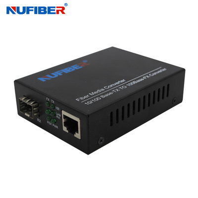 10/100Mbps SFP to RJ45 Converter Fast SFP Media Converter DC5-12V