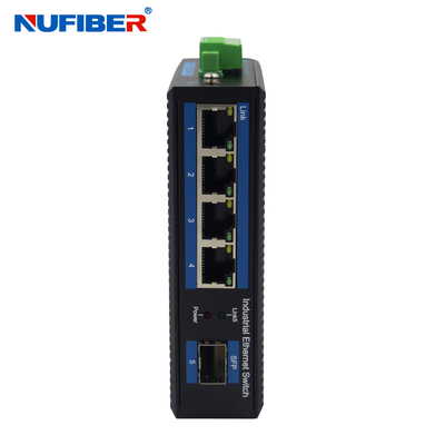 Industrial Gigabit SFP Ethernet Switch 1.25G SFP to 4*10/100/1000Mbps RJ45 Din Rail Mount DC10~47V