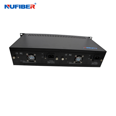 Media Converter Chassis 14Slots 2U 19'' Chassis for 10/100M 10/100/1000M Standalone Media Converter DC5V12A