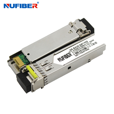 LC Connector 1.25G SFP Transceiver 20km 1310nm 1550nm 3 Years Warranty