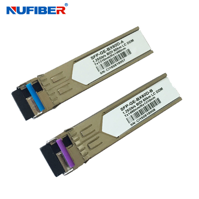 40km 1.25Gb Sfp Single Mode Module 1310nm 1490nm CE Certificate